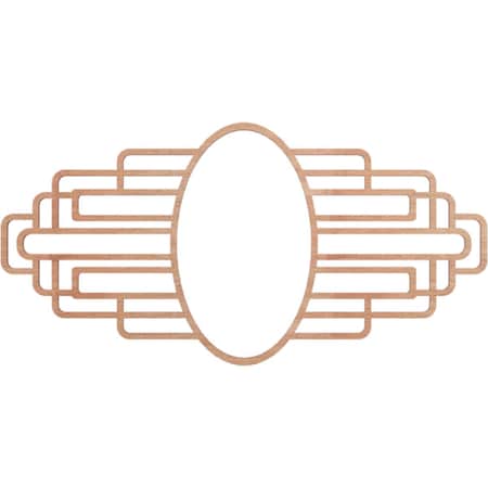 Ekena Millwork Elizabeth Wood Fretwork Pierced Ceiling Medallion, Cherry, 20"W x 10"H x 5 1/2"IW x 9 1/2"IH x 1/4"T CMWP20X10X0250EBCH